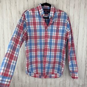 Vineyard Vines Mens blue pink peach button down Medium
